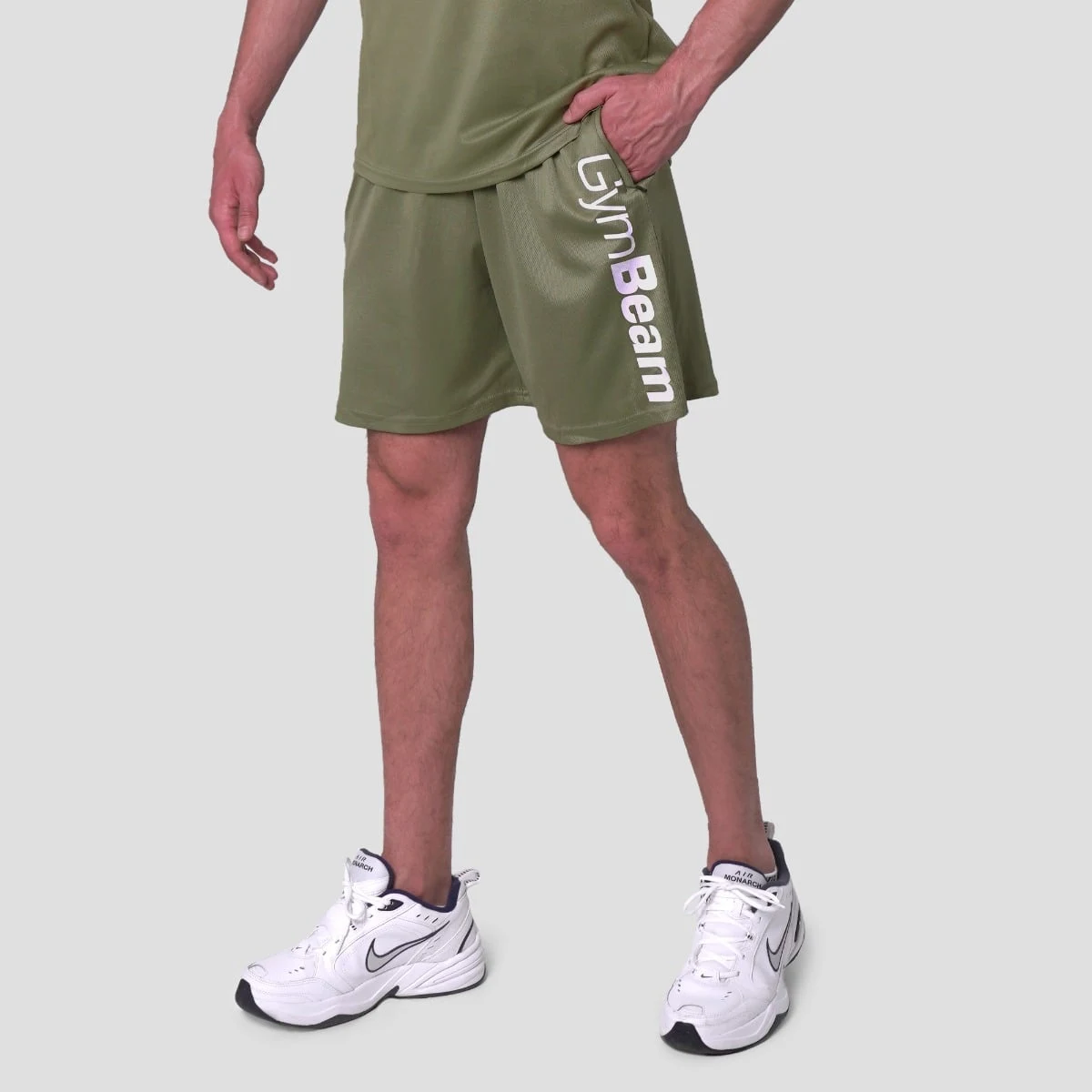 GymBeam Mesh Shorts Essence Green - Rozmiar: XXL | Kolor: Zielony | Waga: 0,215 g | Opakowanie: 75 · záber 1
