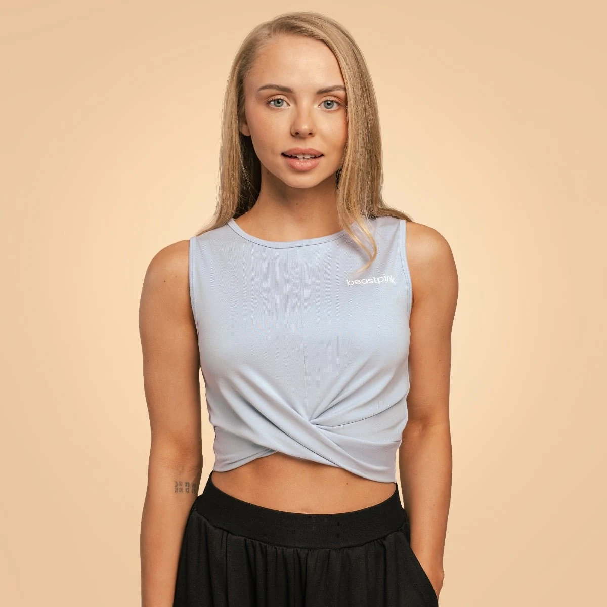 BeastPink Women‘s Breeze Cropped Top Dove - Rozmiar: XL | Kolor: Niebieski | Waga: 0,1471 g | Opakowanie: 90 · záber 1