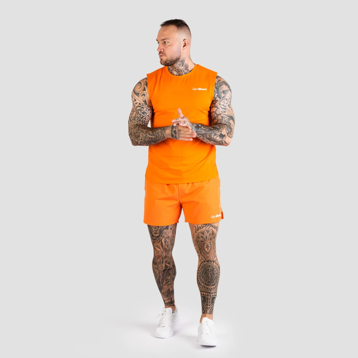 GymBeam Men‘s TRN TankTop Orange - Rozmiar: XL | Kolor: Pomarańczowy | Waga: 0,21 g | Opakowanie: 100 · záber 4