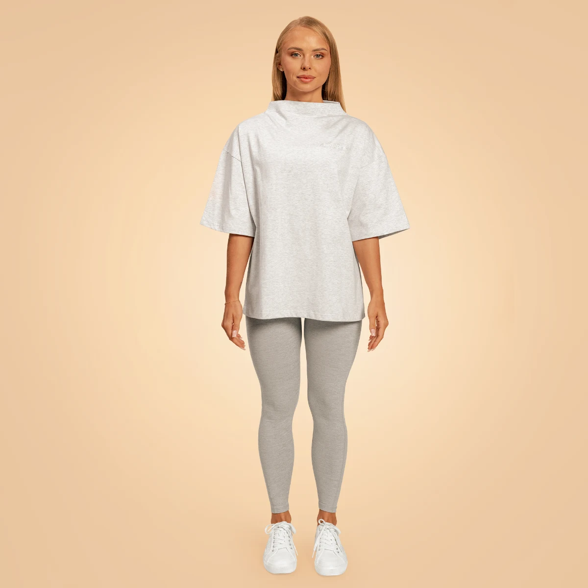 BeastPink Women‘s Bliss Oversized top Grey · záber 5