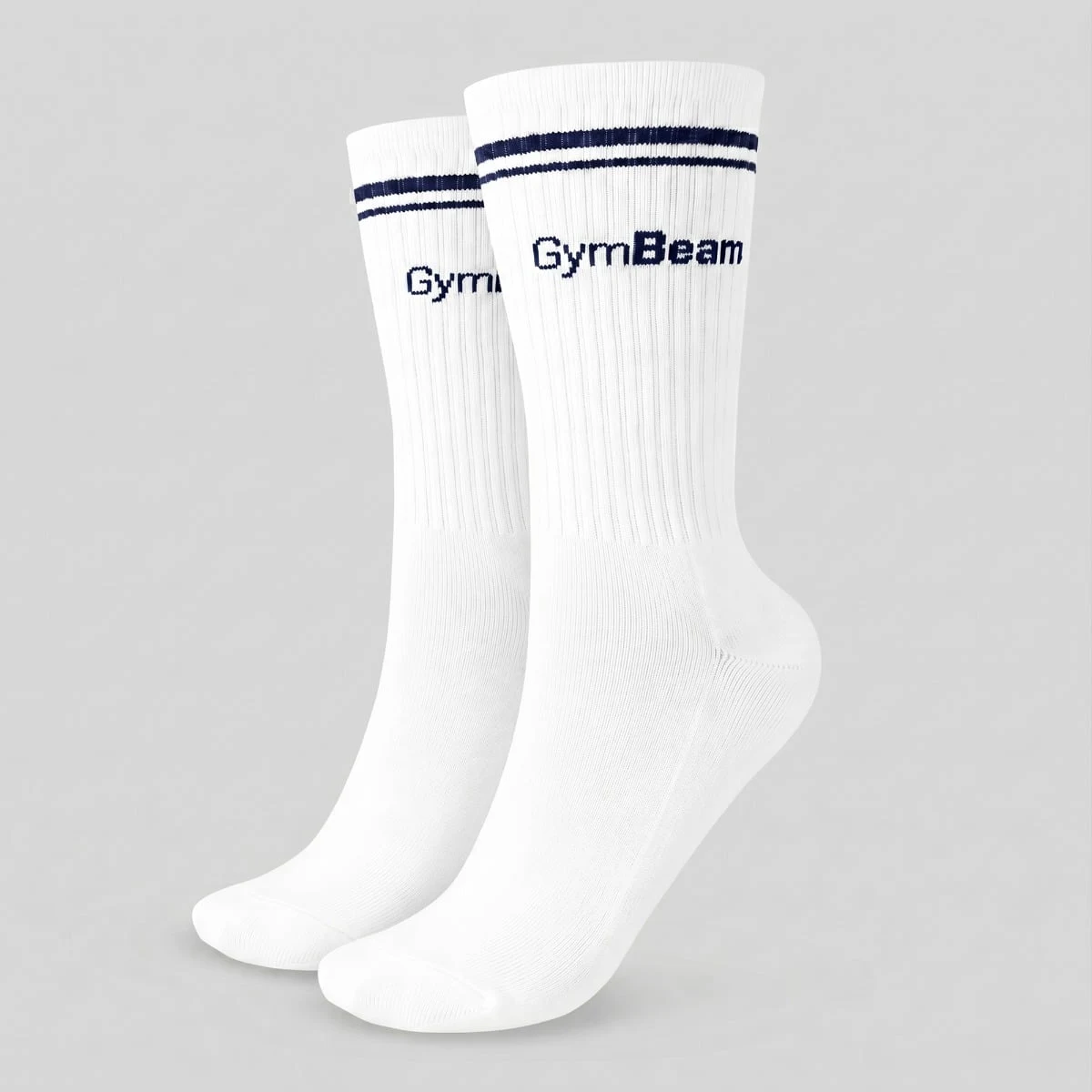GymBeam Crew Socks White - Rozmiar: L | Kolor: Biały | Waga: 0,052 g | Opakowanie: 215 · záber 1