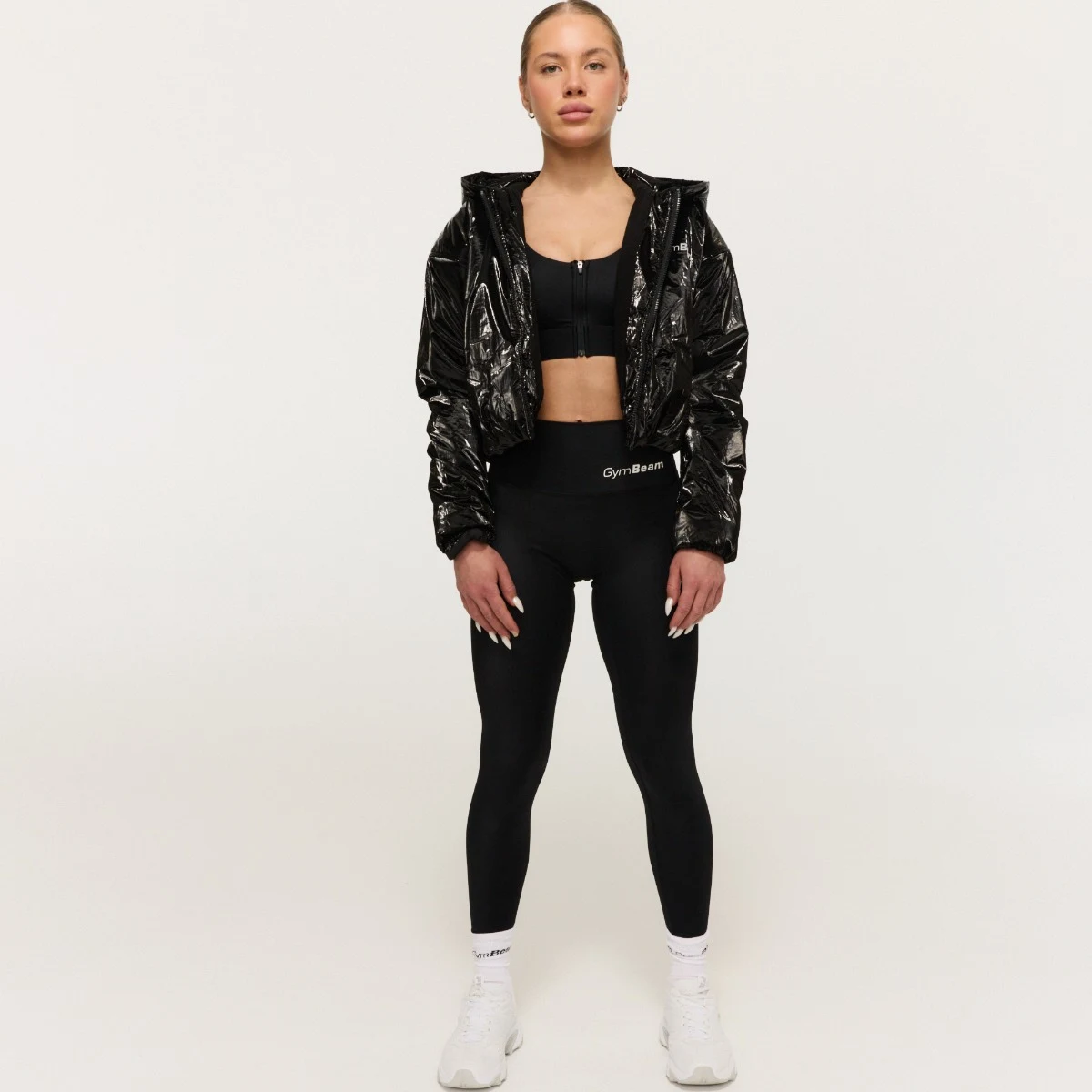 GymBeam Women‘s Prime Jacket Black - Rozmiar: XS | Kolor: Czarny | Waga: 0,535 g | Opakowanie: 14 · záber 5