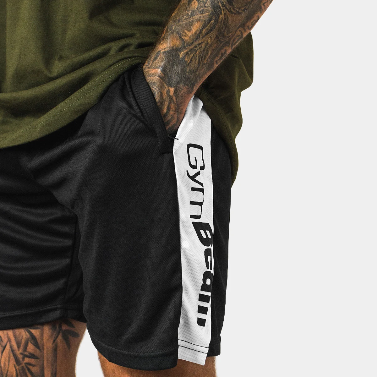 GymBeam Szorty Vertical Black - Rozmiar: S | Kolor: Czarny | Waga: 0,19 g | Opakowanie: 140 · záber 2