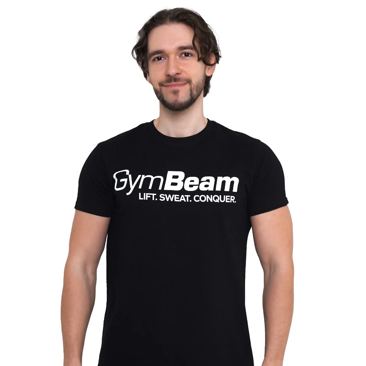 GymBeam Lift T-shirt Black - Rozmiar: S | Kolor: Czarny | Waga: 0,198 g · záber 5