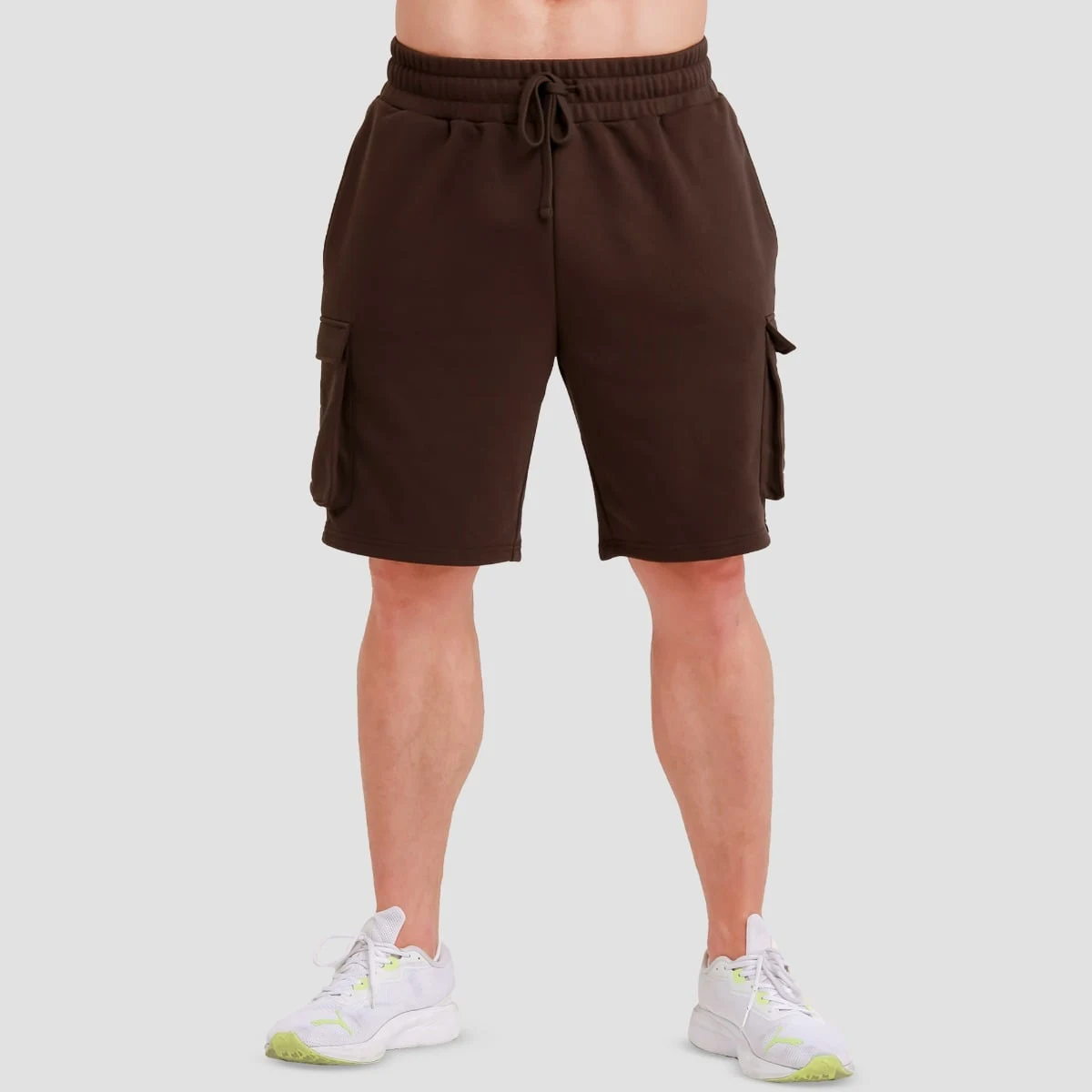 GymBeam Utility Shorts Brown - Rozmiar: L | Kolor: Brązowy | Waga: 0,46 g · záber 1