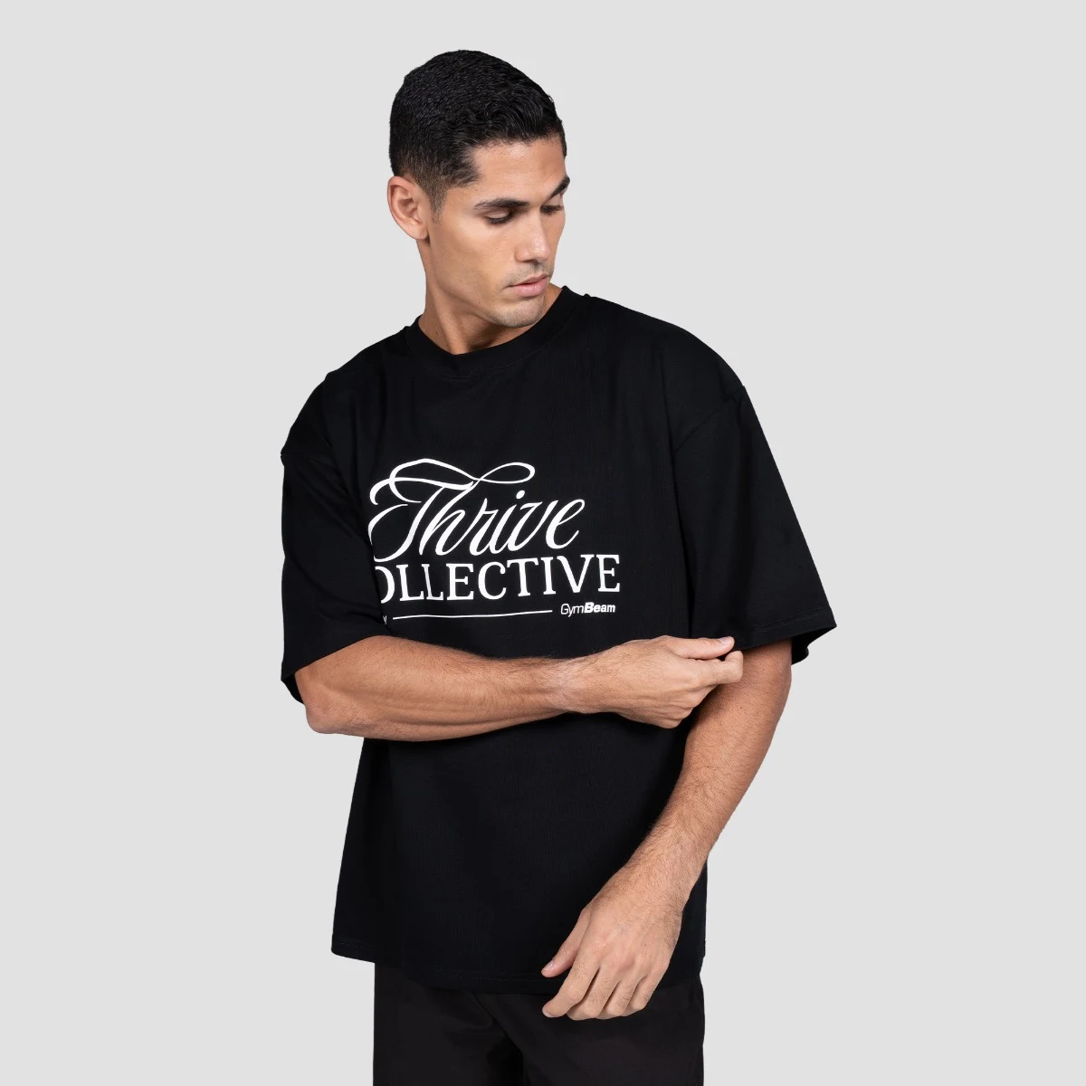 GymBeam Thrive T-shirt Black - Rozmiar: S | Kolor: Czarny | Waga: 0,3243 g | Opakowanie: 37 · záber 3