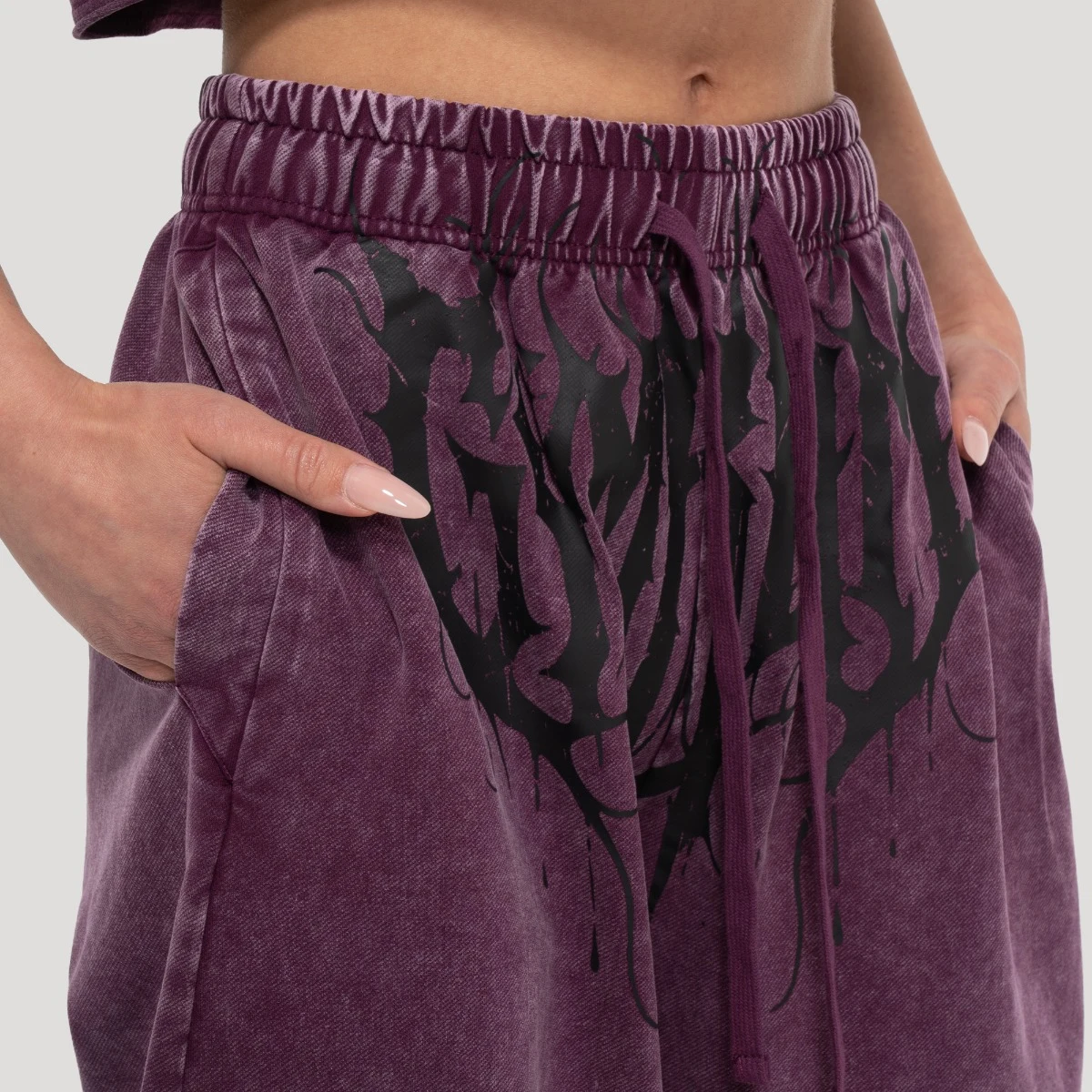 GymBeam Women‘s Abyss Sweatpants Raisin - Rozmiar: L | Kolor: Fioletowy | Waga: 0,685 g | Opakowanie: 28 · záber 2