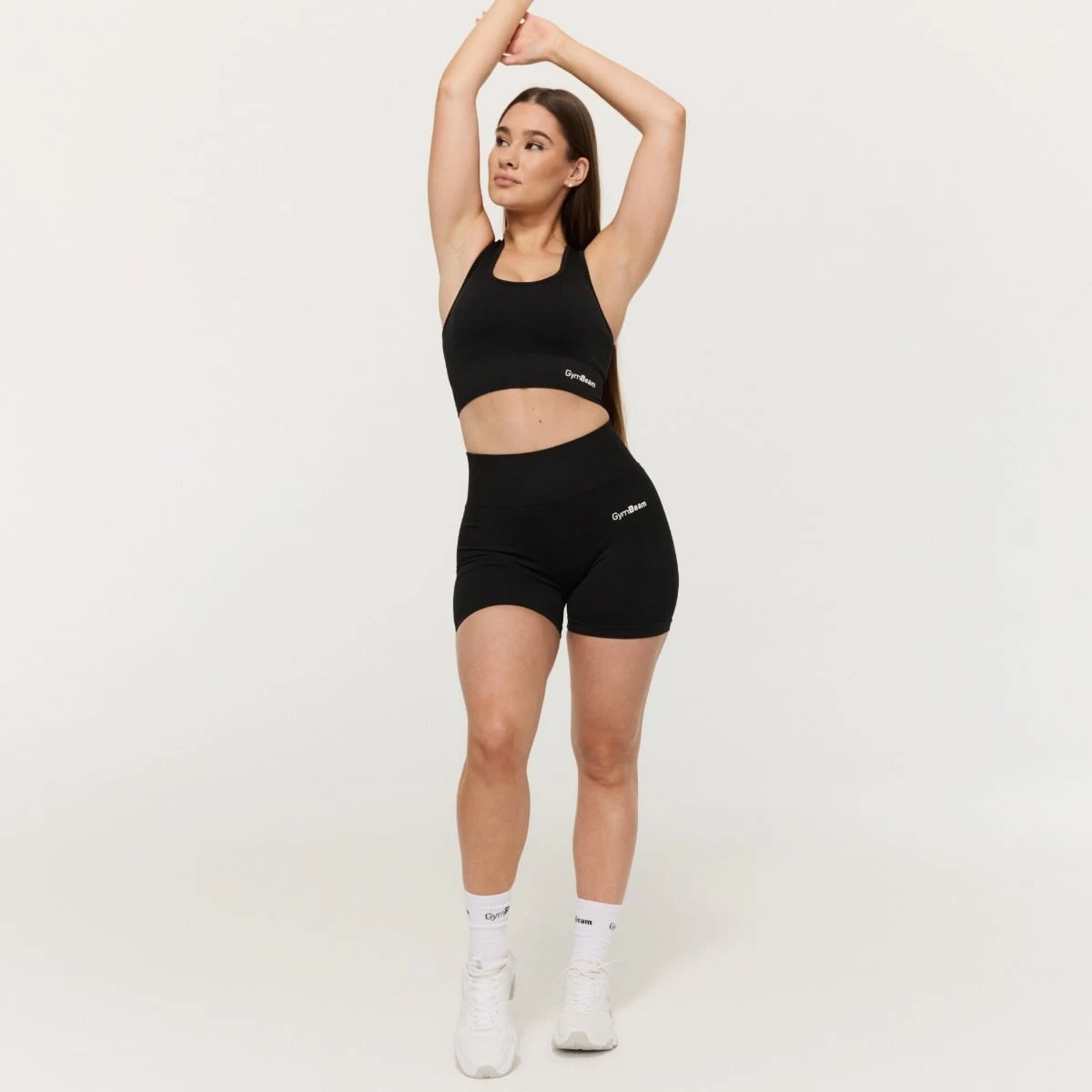 GymBeam FLO Sports Bra Graphite - Rozmiar: S | Kolor: Czarny | Waga: 0,13 g | Opakowanie: 80 · záber 5
