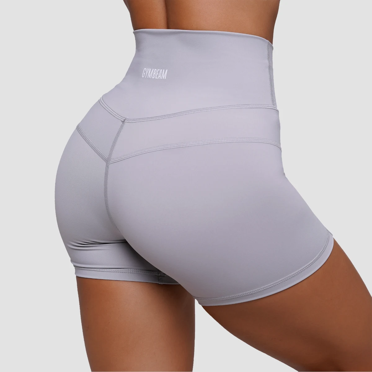 GymBeam Women‘s FIT Shorts Mist Grey - Rozmiar: XXL | Kolor: Szary | Waga: 0,105 g | Opakowanie: 150 · záber 4