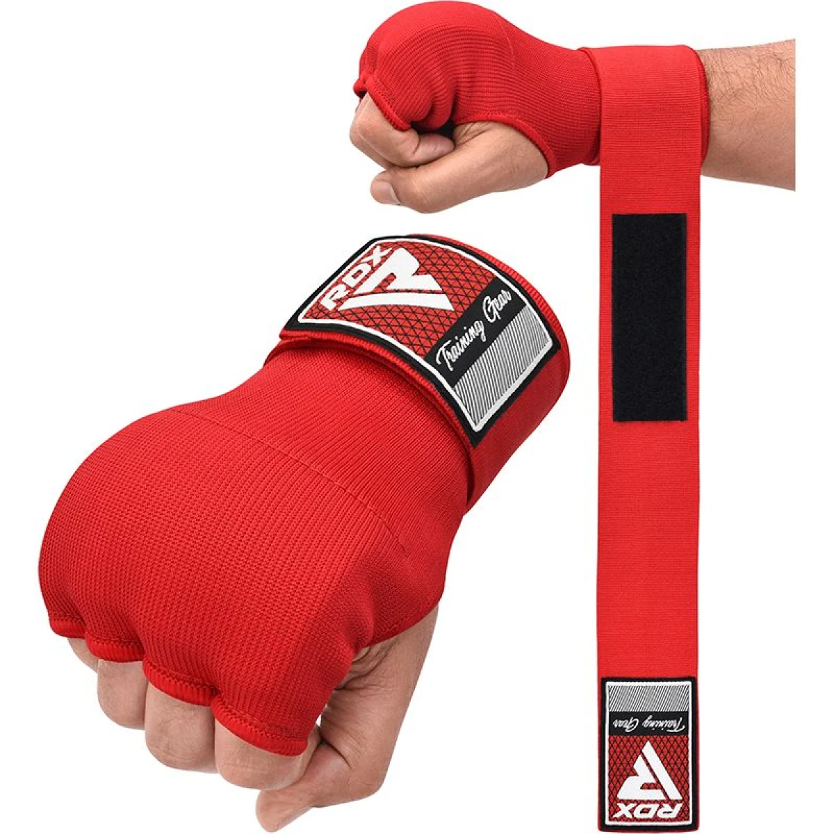 RDX Gel Padded Inner Gloves HOOK & LOOP Red - Rozmiar: M | Kolor: Czerwony | Waga: 0,159 g | Opakowanie: 90 · záber 4