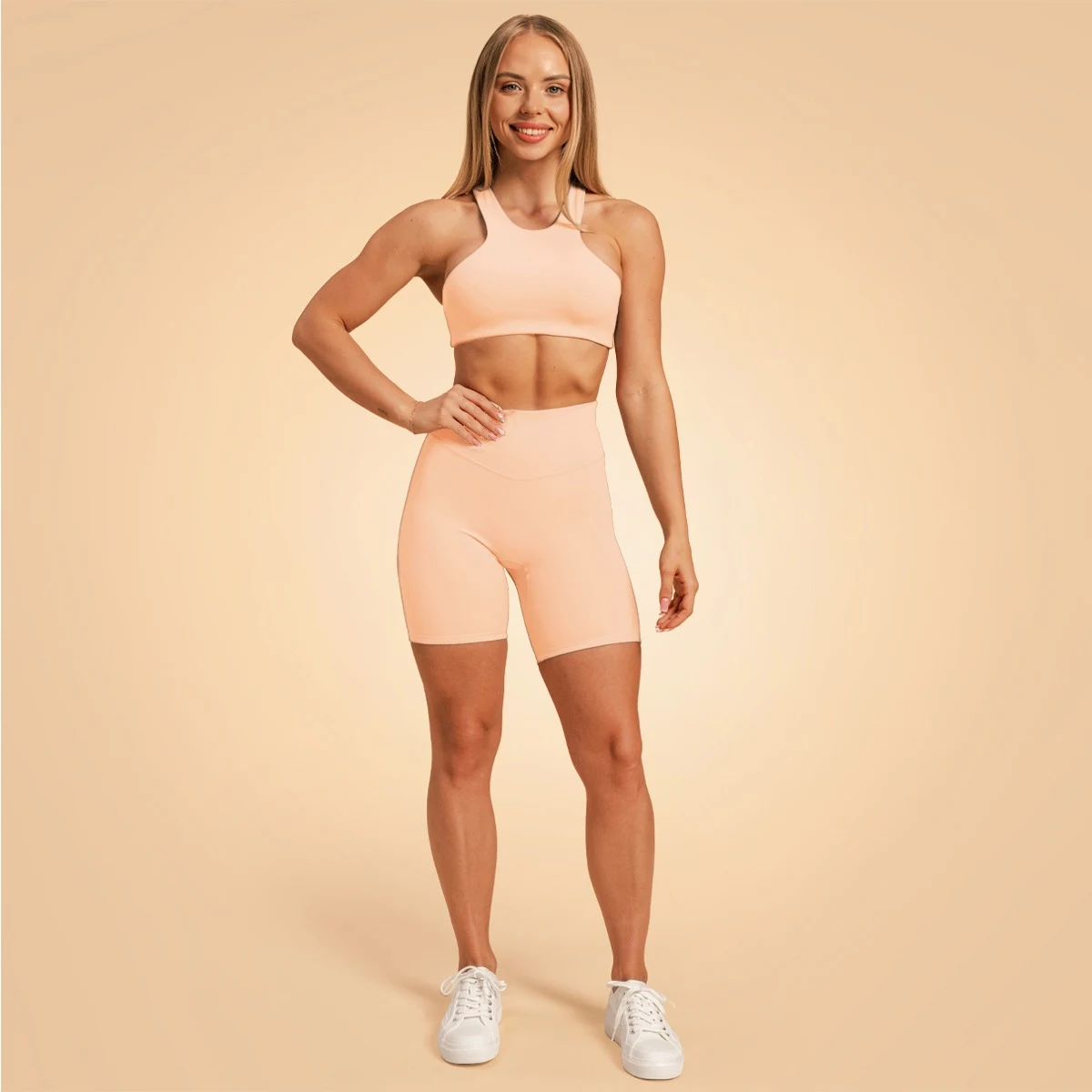 BeastPink Venture Sports Bra Peach - Rozmiar: XXL | Kolor: Pomarańczowy | Waga: 0,116 g · záber 5