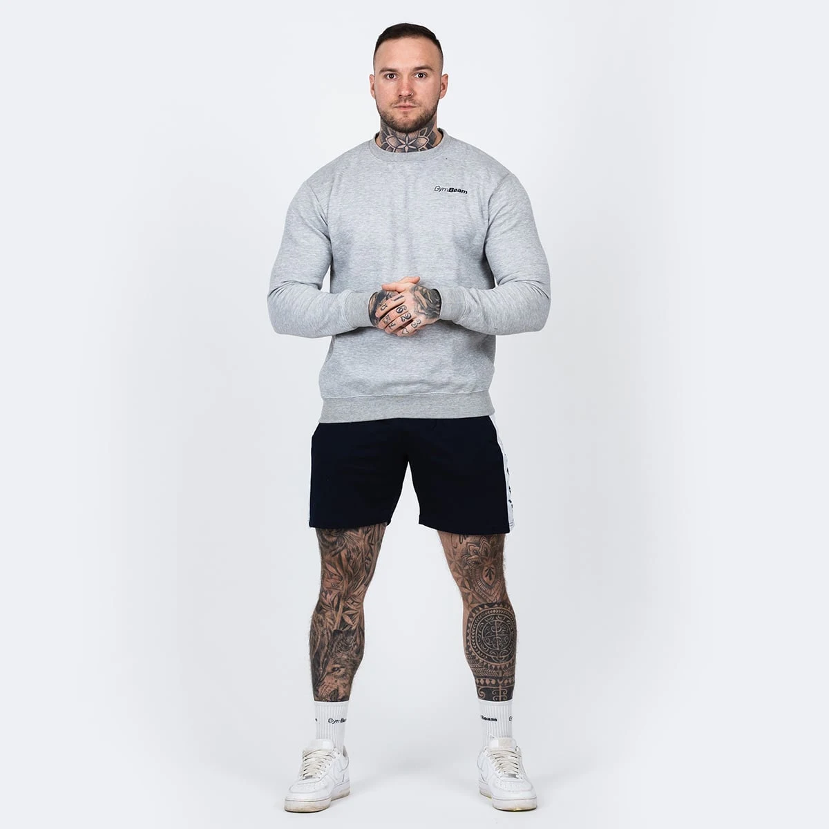 Gymbeam Męska bluza Basic Grey - Rozmiar: xxxl | Pohlavie: Męskie | Vek: Dorośli | Waga: 0,49 g | Opakowanie: 30 · záber 3