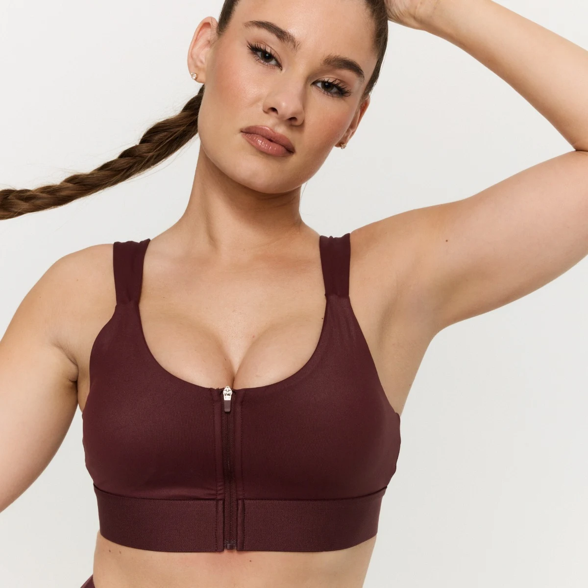 GymBeam Prime Sports Bra Fig - Rozmiar: XS | Kolor: Czerwony | Waga: 0,095 g | Opakowanie: 90 · záber 2