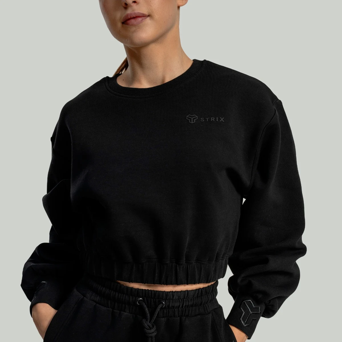 STRIX Women‘s Lunar Cropped Jumper Black - Rozmiar: M | Kolor: Czarny | Waga: 0,439 g | Opakowanie: 45 · záber 2
