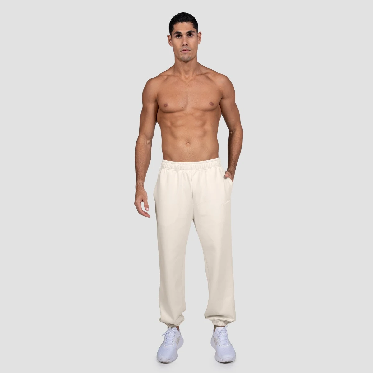GymBeam Relay Joggers Pearl - Rozmiar: S | Kolor: Béžová | Waga: 0,5536 g | Opakowanie: 34 · záber 4