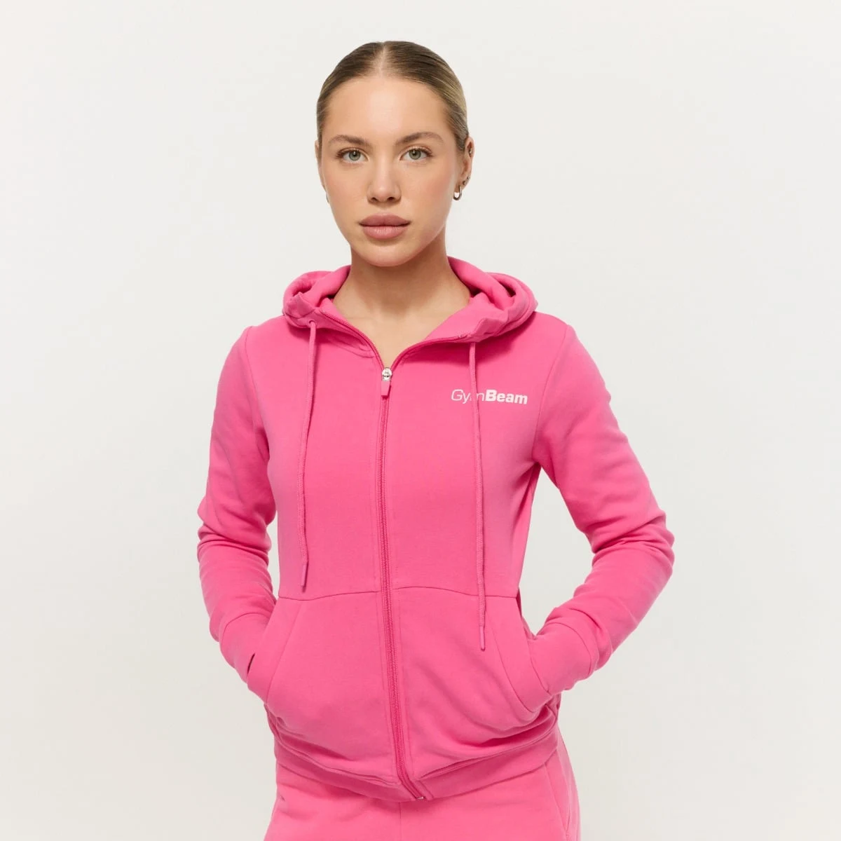 GymBeam Women‘s Limitless Zip Up Hoodie Dragonfruit - Rozmiar: L | Kolor: Różowy | Waga: 0,5521 g | Opakowanie: 35 · záber 1