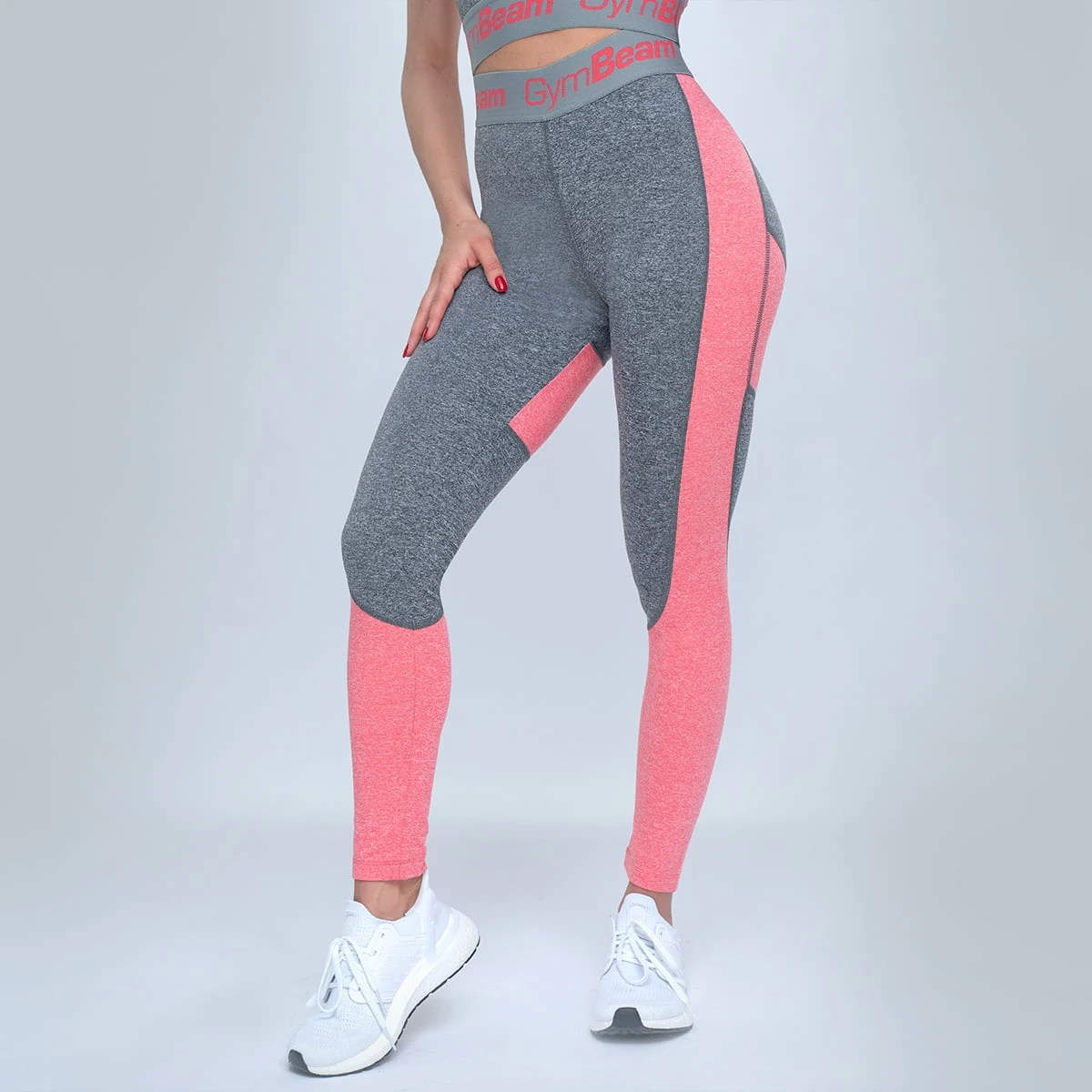 GymBeam Damskie legginsy Ultrafit Heather Pink · záber 1