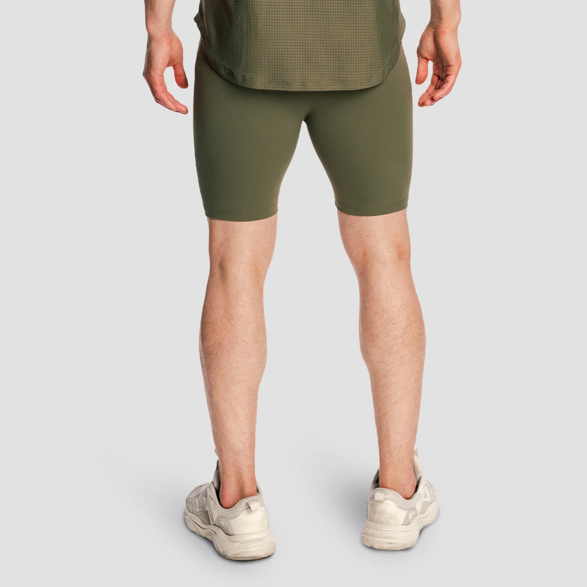 GymBeam Men‘s Combat Shorts Olive Grey - Rozmiar: S | Kolor: Szary | Waga: 0,1087 g | Opakowanie: 133 · záber 3