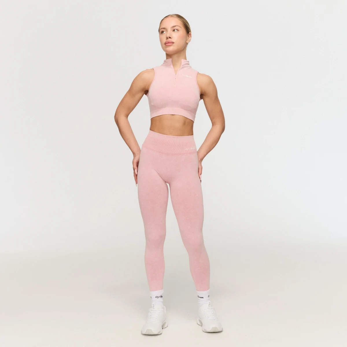 GymBeam Women‘s Fierce Seamless Leggings Baby Pink · záber 2