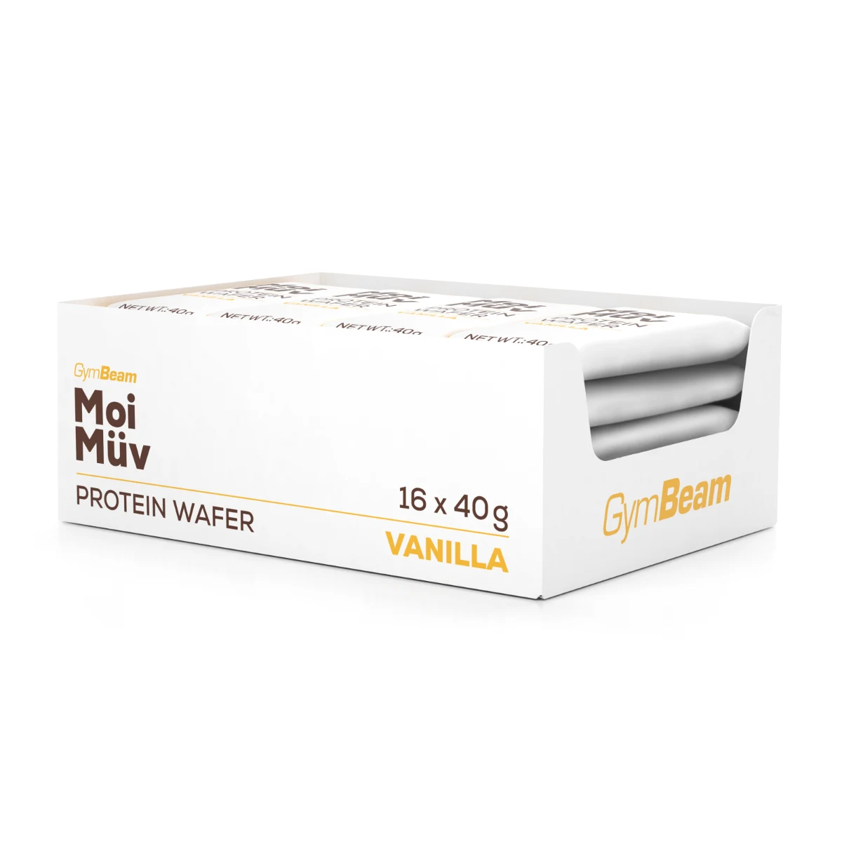 GymBeam MoiMüv Protein Wafer - Smak: Truskawka | Vek: Dorośli | Waga: 0,64 g | Opakowanie: 16 x 40 g · záber 5