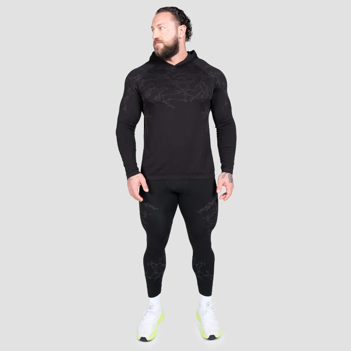 GymBeam Static Long Sleeve T-shirt Black - Rozmiar: S | Kolor: Czarny | Waga: 0,2285 g | Opakowanie: 65 · záber 4