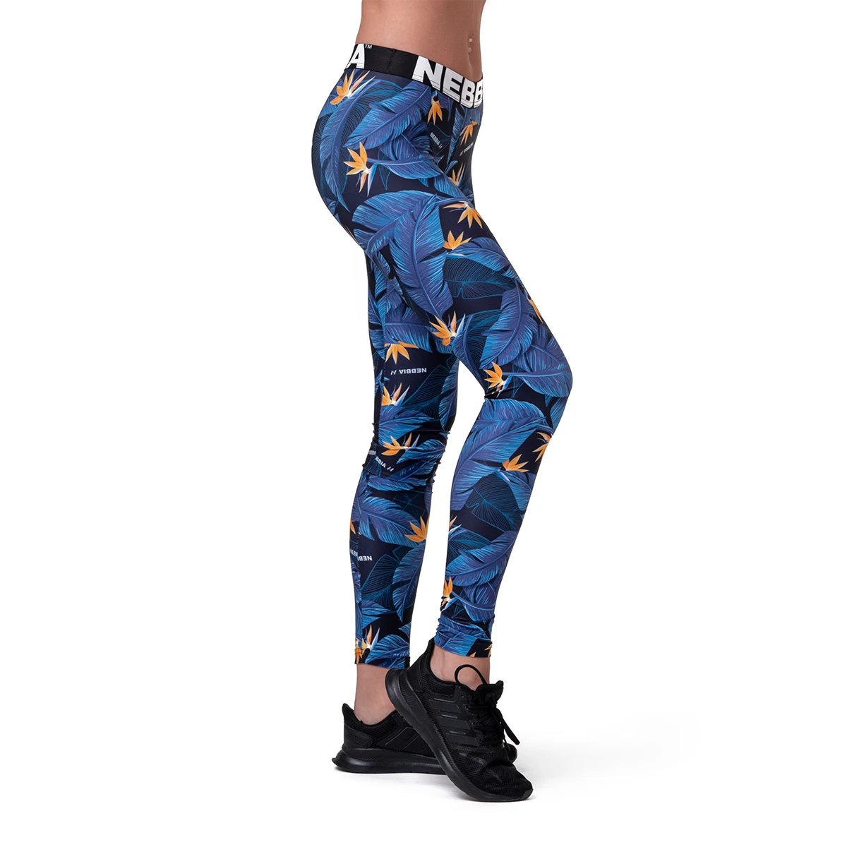 NEBBIA Legginsy damskie Ocean Power Mid Waist Blue · záber 1