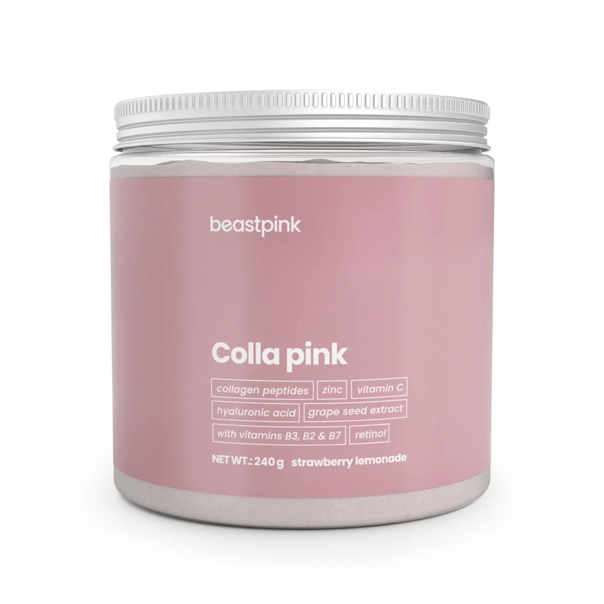 BeastPink Colla Pink - Smak: Lemoniada truskawkowa | Waga: 0,24 g | Opakowanie: 240 g · záber 1