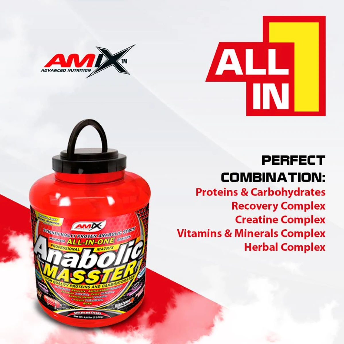 AMIX Anabolic Masster 2200 g - Smak: Czekolada | Waga: 2,2 g | Opakowanie: 2200 g · záber 2