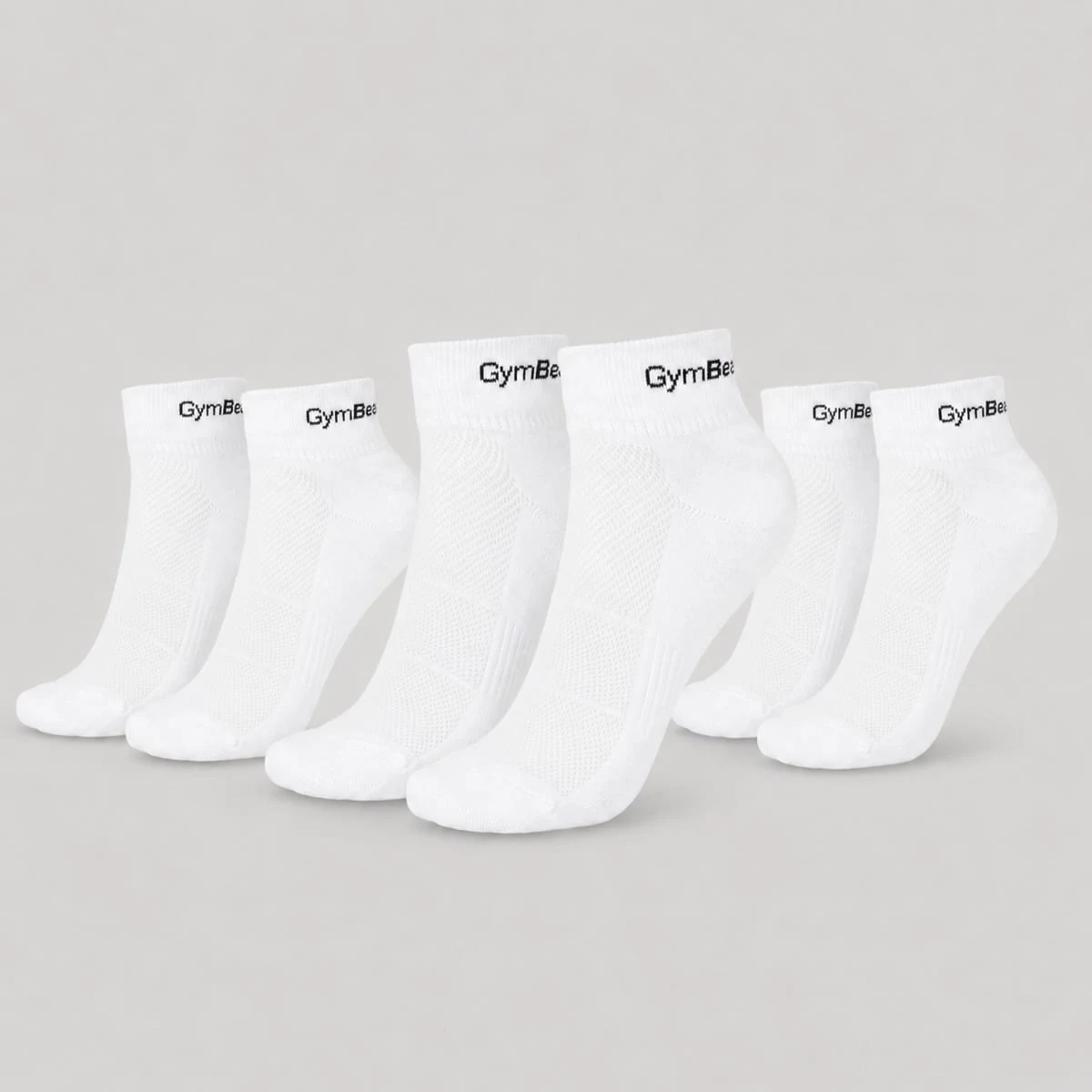 GymBeam Quarter Socks 3Pack White - Rozmiar: M | Kolor: Biały | Waga: 0,1 g | Opakowanie: 130 · záber 1