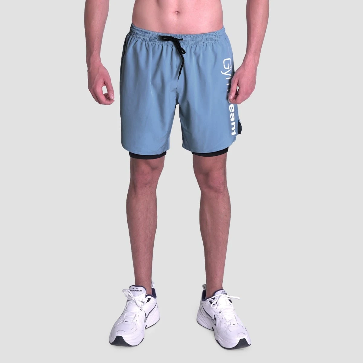 GymBeam 2in1 Shorts Essence Blue - Rozmiar: S | Kolor: Niebieski | Waga: 0,2585 g | Opakowanie: 75 · záber 1