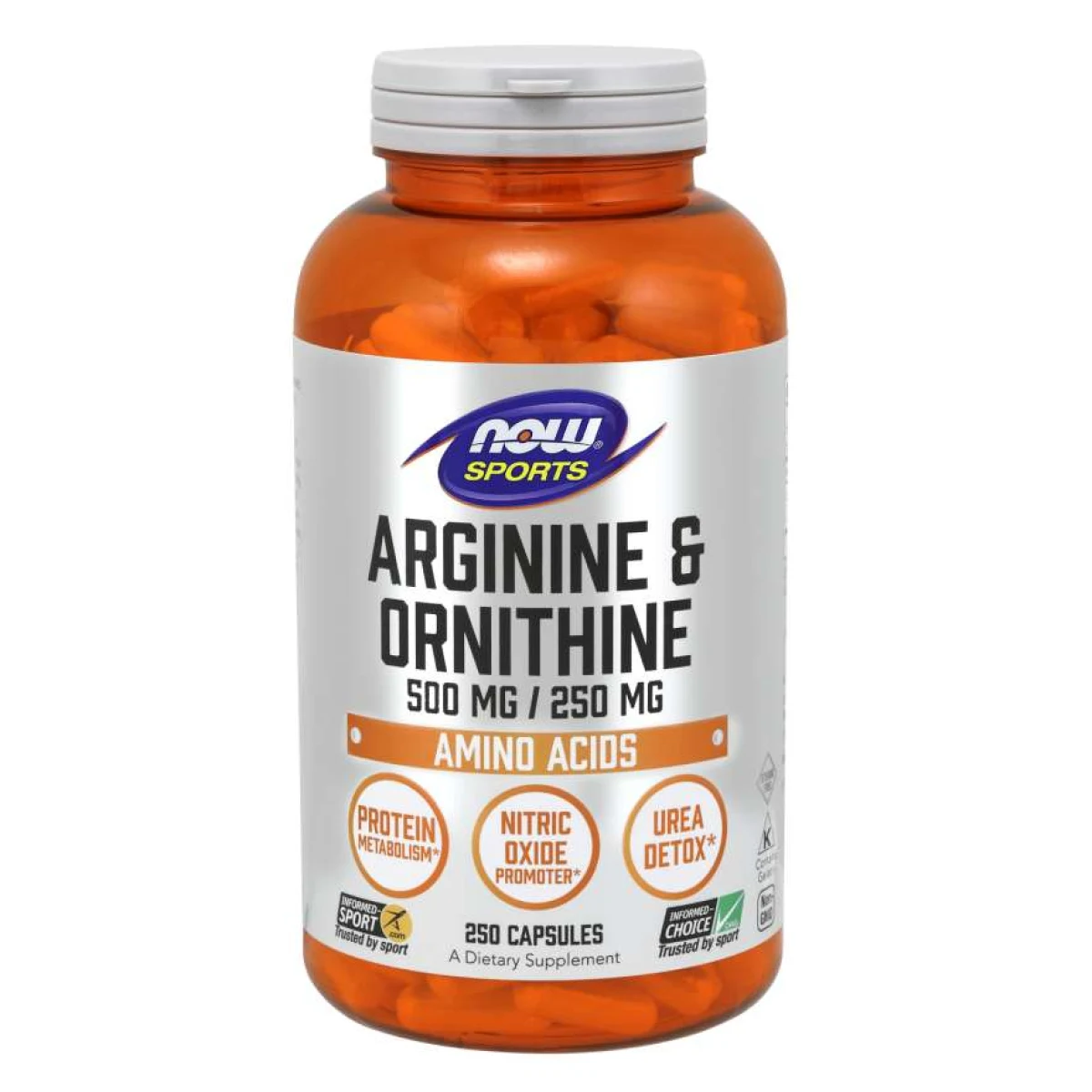 NOW Foods Arginina & Ornityna - Waga: 0,1406 g | Opakowanie: 24 · záber 2