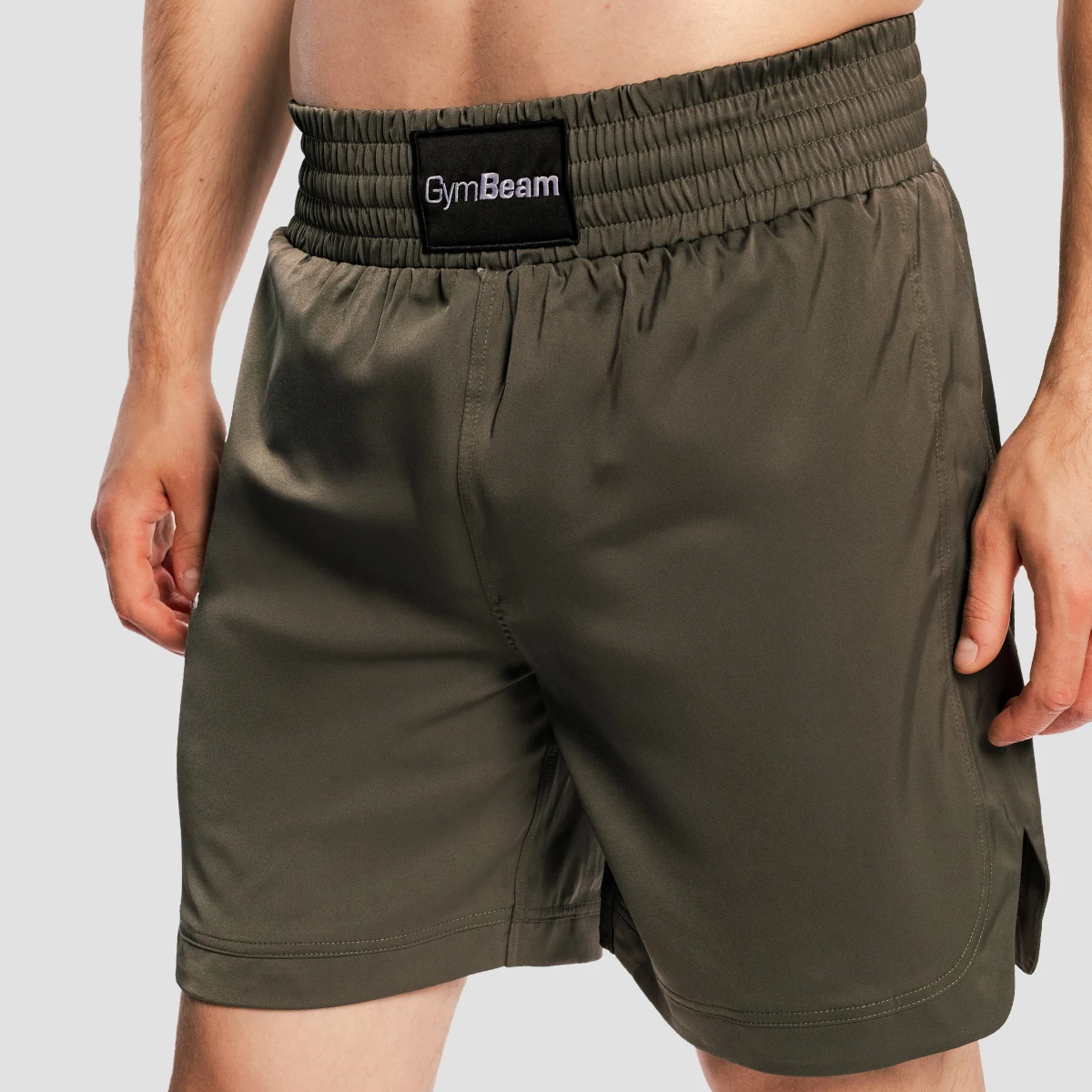 GymBeam Combat Boxing Shorts Olive Grey - Rozmiar: XXL | Kolor: Szary | Waga: 0,25 g | Opakowanie: 65 · záber 2