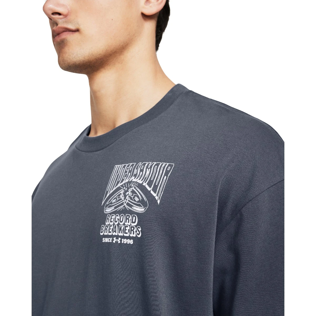 Under Armour Men´s T-shirt HW RECORD BREAKERS SS Grey - Rozmiar: S | Kolor: Szary | Waga: 0,259 g · záber 3