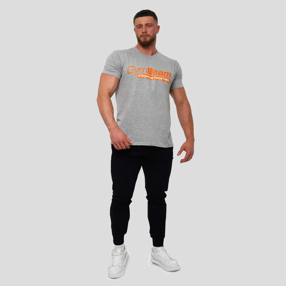 GymBeam Stronger Together T-shirt Grey - Kolor: Szary | Waga: 0,211 g · záber 5