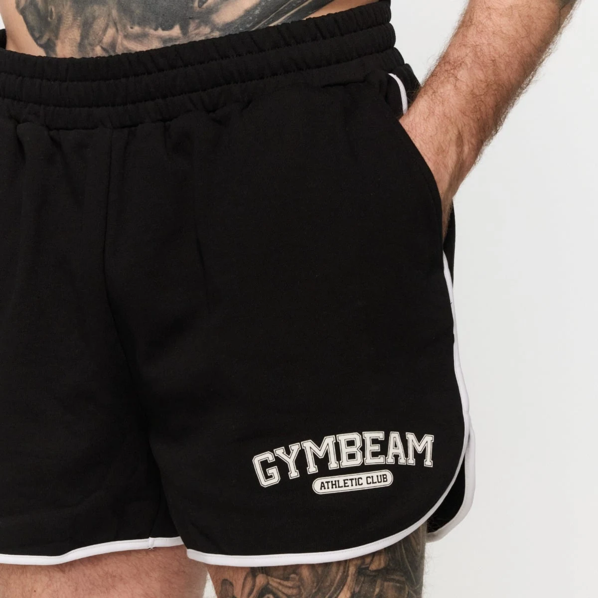 GymBeam Varsity Sweatshorts Black - Rozmiar: XXL | Kolor: Czarny | Waga: 0,3774 g | Opakowanie: 28 · záber 4