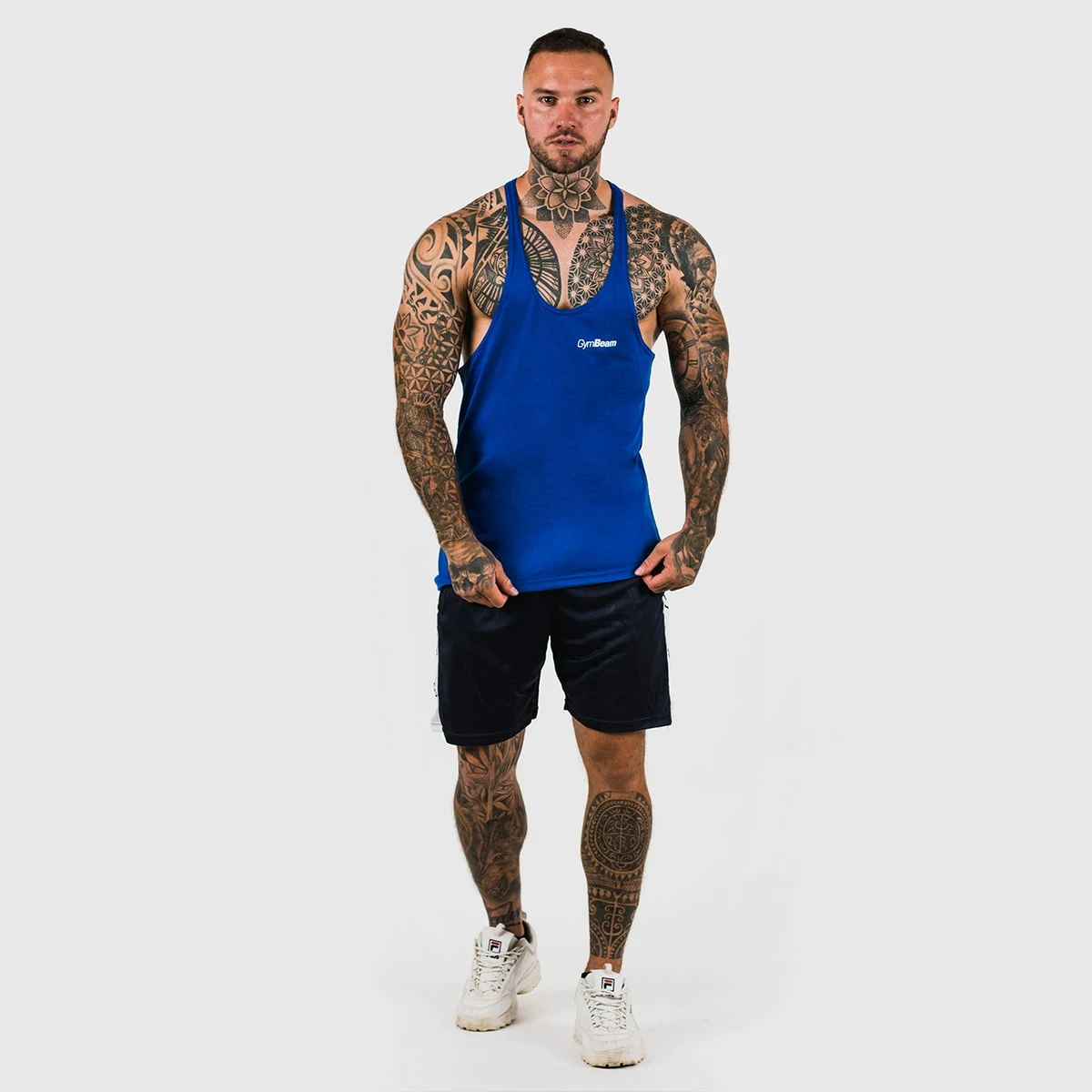 GymBeam Podkoszulek Stringer Dark Blue - Rozmiar: XXL | Waga: 0,16 g | Opakowanie: 250 · záber 3