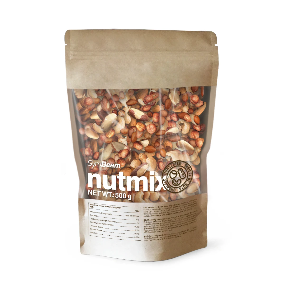 GymBeam Natural nuts mix · záber 1