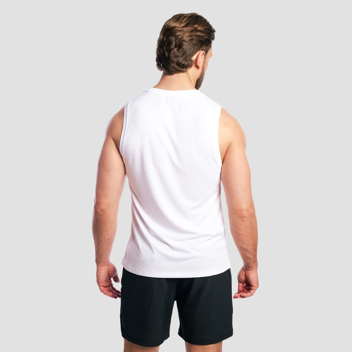 GymBeam Base Mesh Tanktop White - Rozmiar: M | Kolor: Biały | Waga: 0,1219 g | Opakowanie: 105 · záber 4