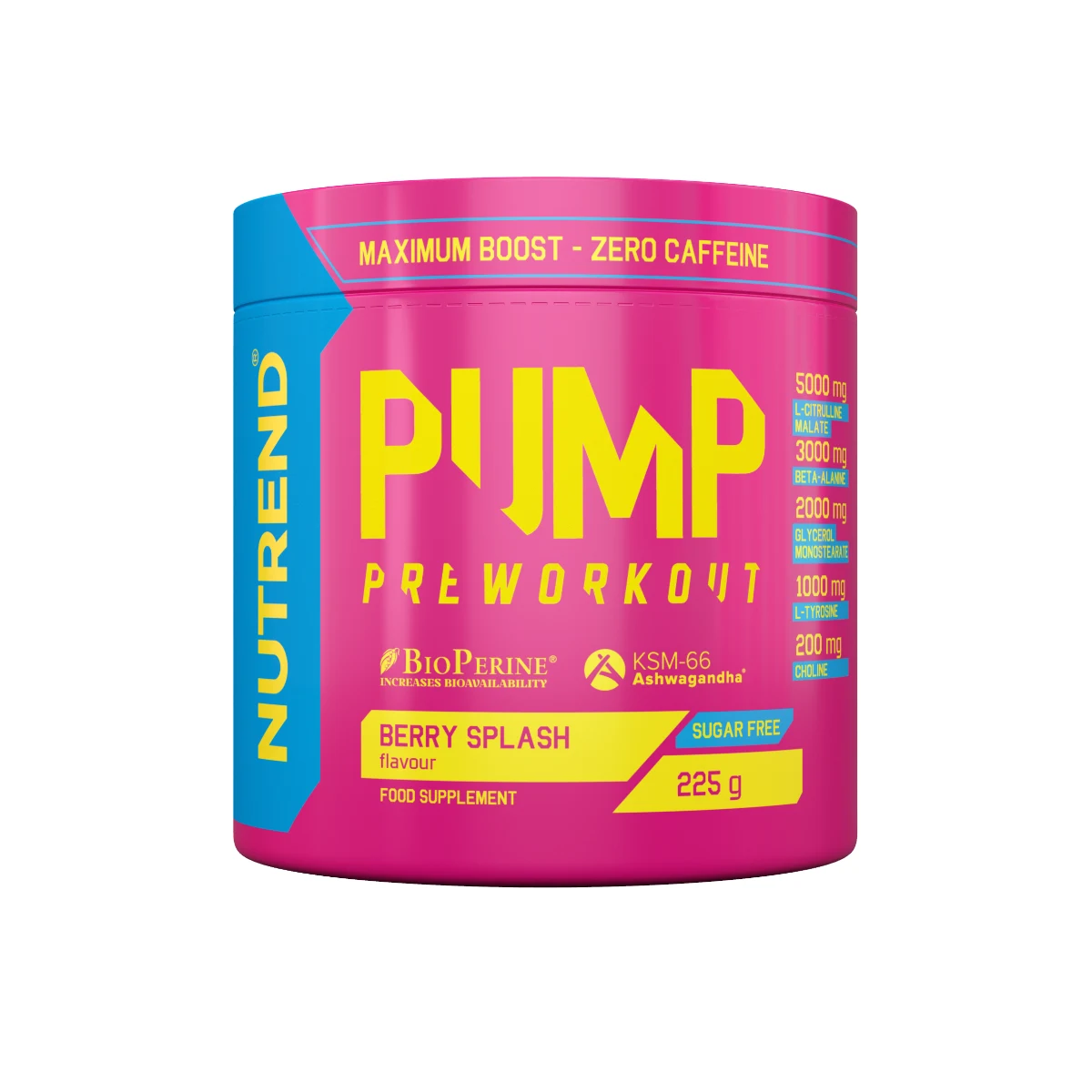 Nutrend Pre-Workout PUMP - Smak: Guma balonowa | Vek: Dorośli | Waga: 0,225 g | Opakowanie: 225 g · záber 3