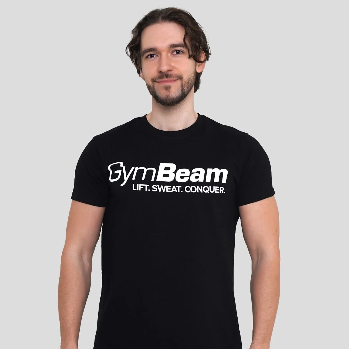 GymBeam Lift T-shirt Black - Rozmiar: S | Kolor: Czarny | Waga: 0,198 g · záber 1