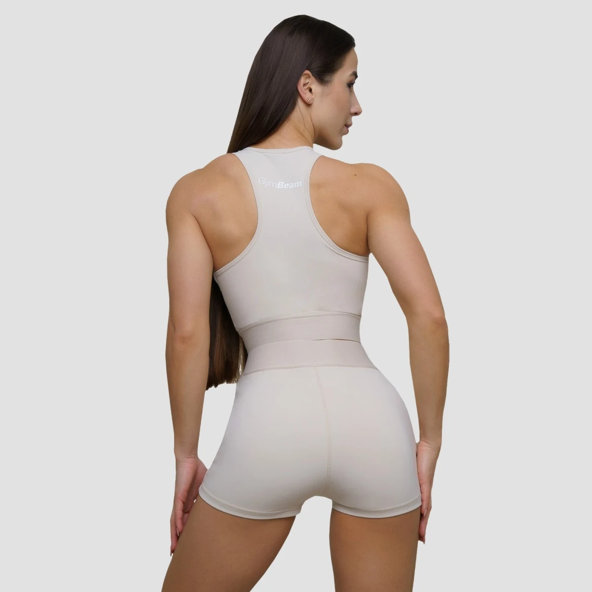 GymBeam Women‘s Agile Shorts Desert - Rozmiar: XXL | Kolor: Béžová | Waga: 0,12 g · záber 5