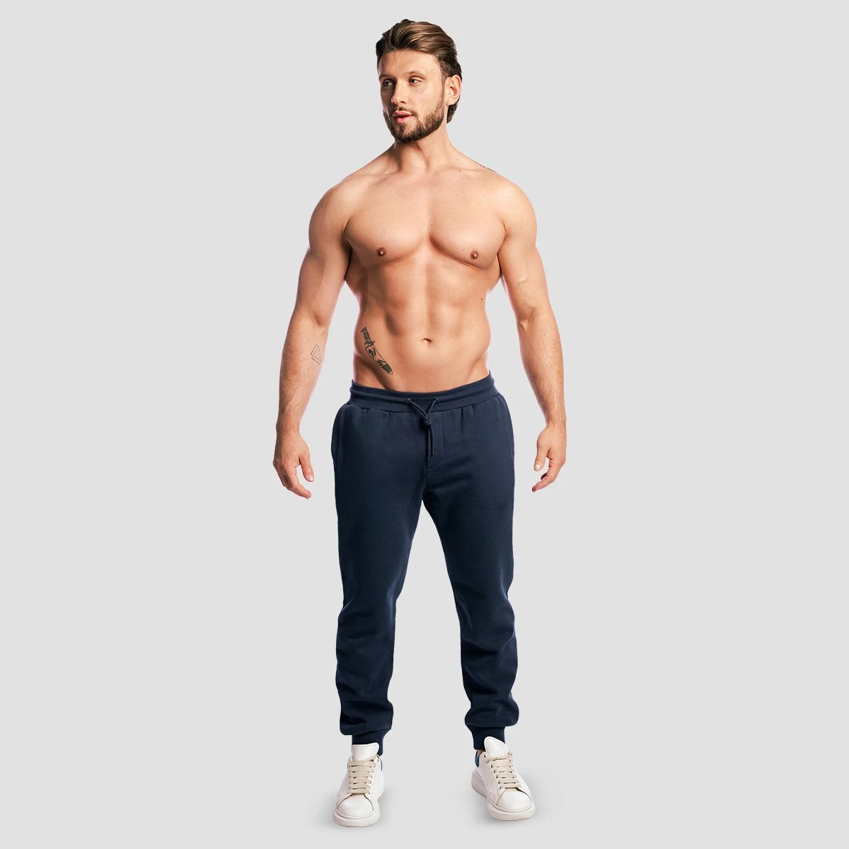 GymBeam Base Sweatpants Nightfall - Rozmiar: L | Kolor: Niebieski | Waga: 0,63 g | Opakowanie: 28 · záber 5