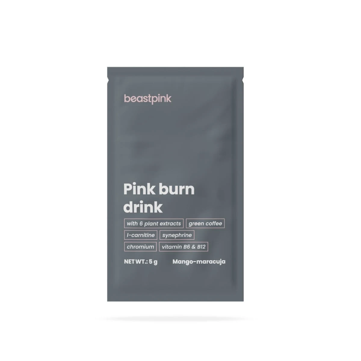 GymBeam Pink burn drink - Smak: Marakuja mango | Waga: 0,15 g | Opakowanie: 150 g · záber 3