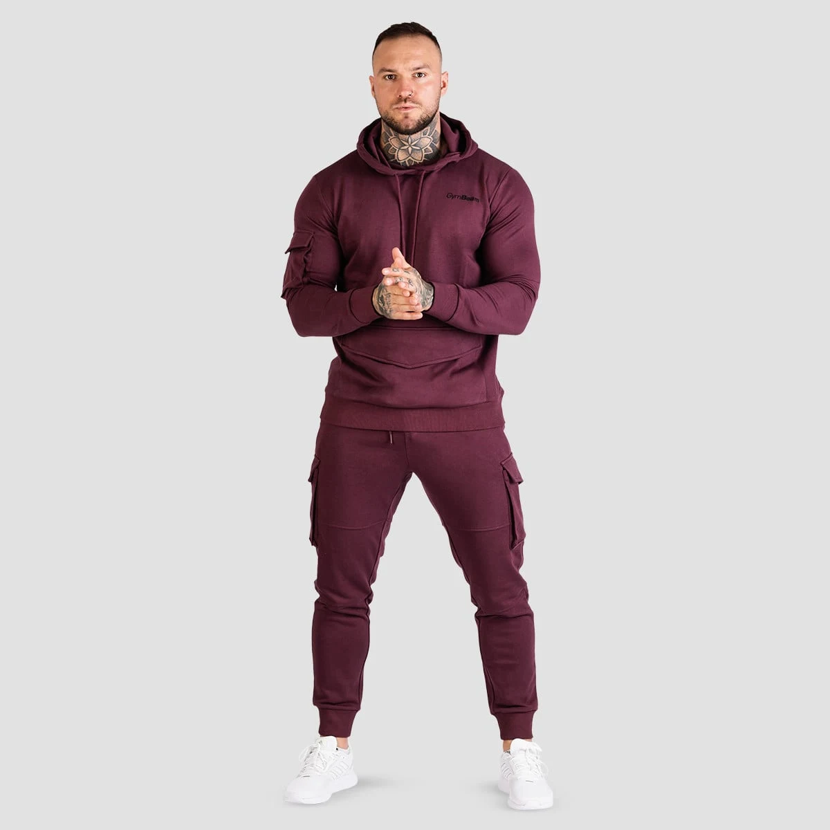 GymBeam Men‘s TRN Hoodie Eggplant - Rozmiar: XL | Kolor: fialová | Grupa wiekowa: Dorośli | Pohlavie: Męskie · záber 5