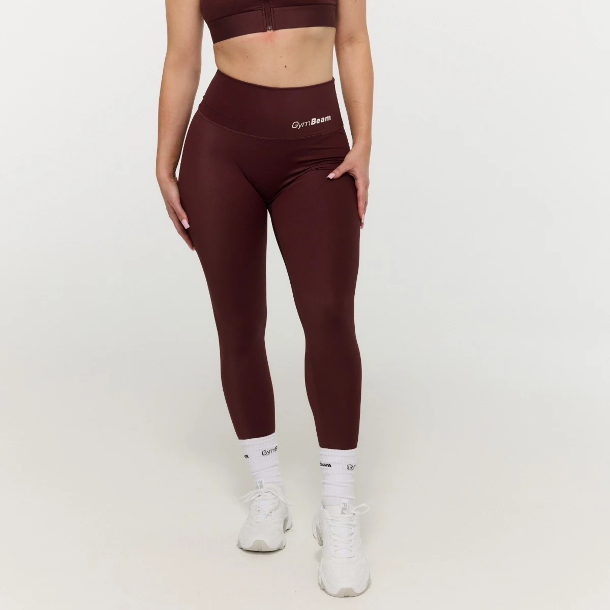 GymBeam Women‘s Prime Leggings Fig - Rozmiar: XS | Kolor: Czerwony | Waga: 0,145 g | Opakowanie: 114 · záber 2