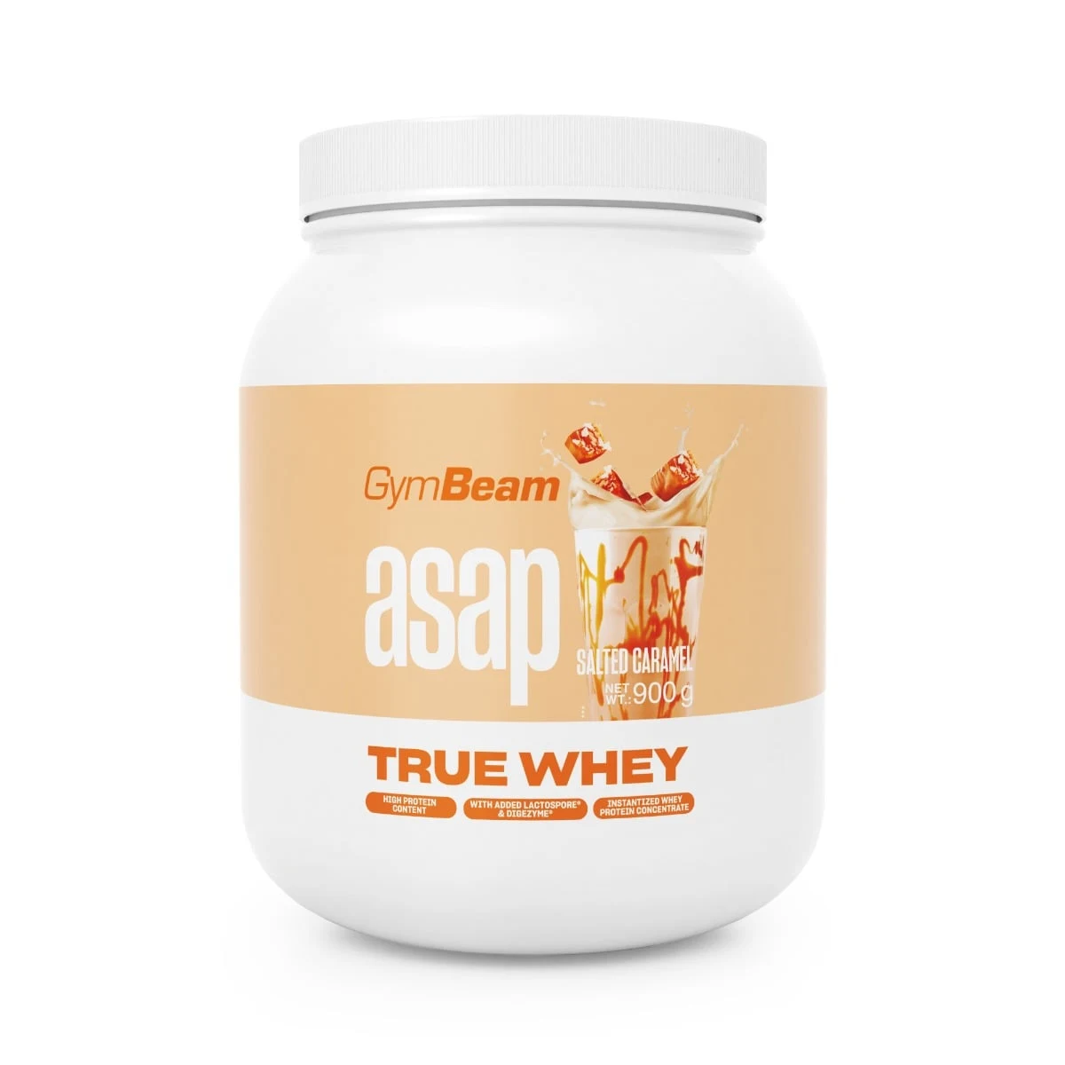 GymBeam - True Whey ProDigest - Smak: Słony karmel | Waga: 0,9 g | Opakowanie: 900 g · záber 1