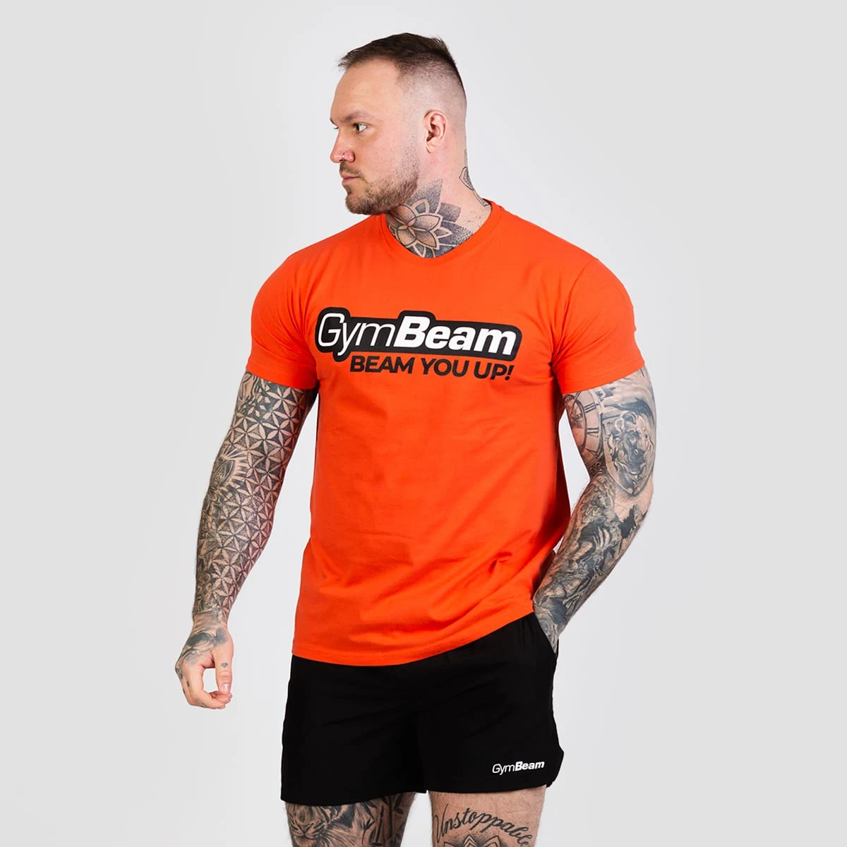 GymBeam Beam T-shirt Orange - Rozmiar: XXL | Waga: 0,21 g · záber 4