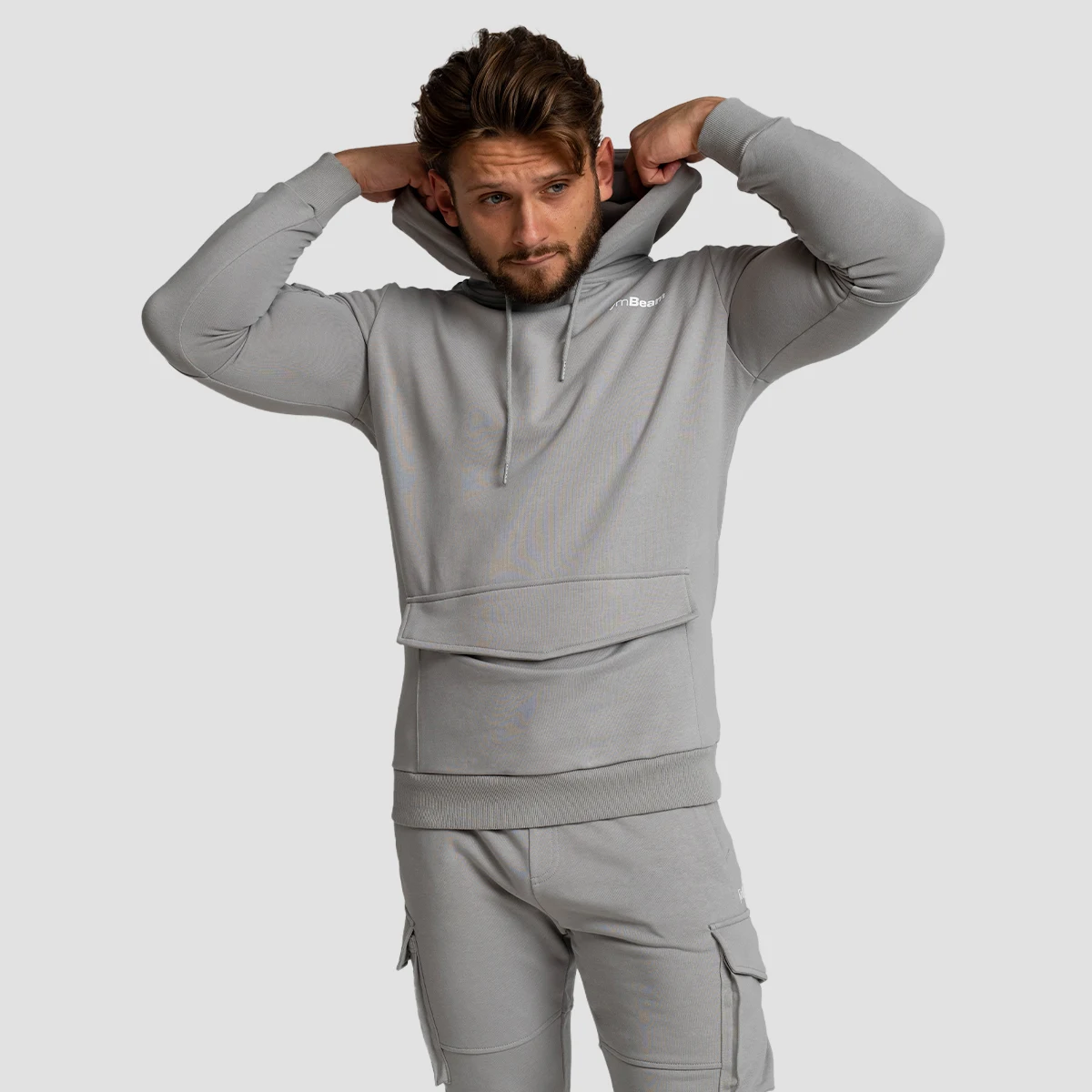 GymBeam Men‘s TRN Hoodie Grey - Kolor: Szary | Waga: 0,754 g | Opakowanie: 26 · záber 5