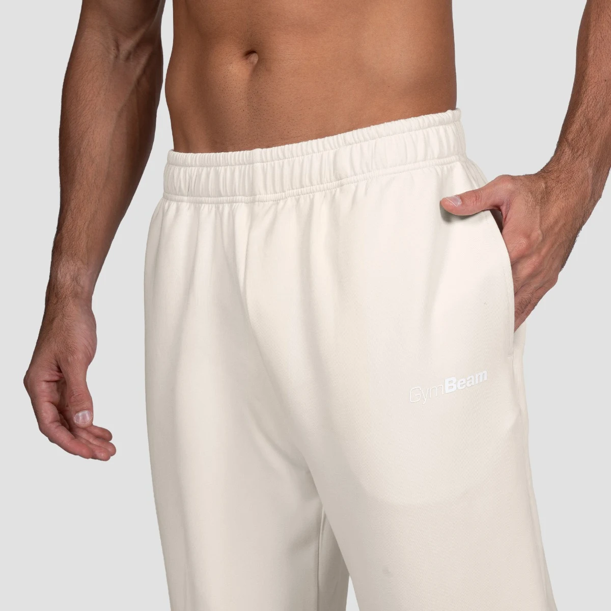 GymBeam Relay Joggers Pearl - Rozmiar: S | Kolor: Béžová | Waga: 0,5536 g | Opakowanie: 34 · záber 2