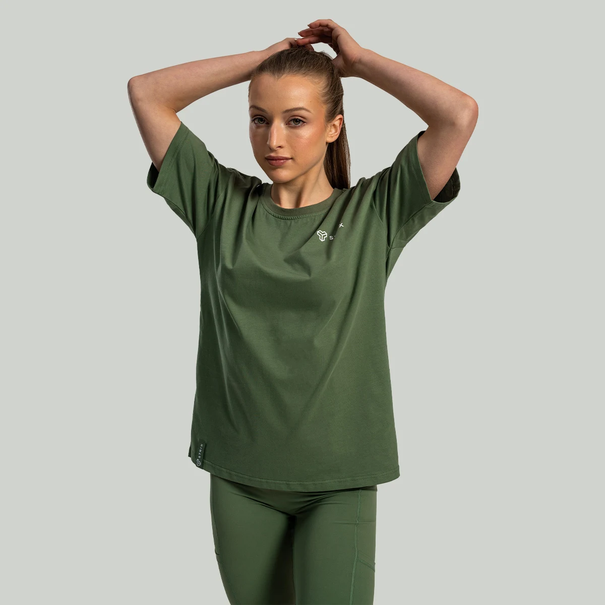 STRIX Women‘s Lunar Oversized Tee Cedar Green - Rozmiar: S | Kolor: Zielony | Waga: 0,18 g | Opakowanie: 100 · záber 3